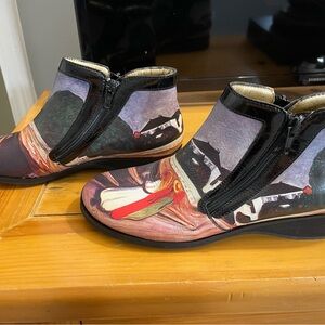 Colorful Artistic Ankle Boots